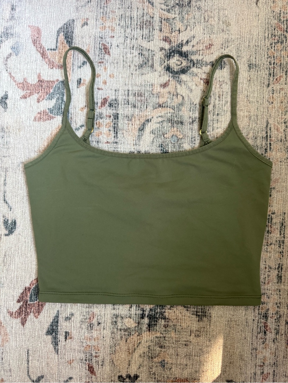 Women's Olive Green Adjustable Strap Camisole